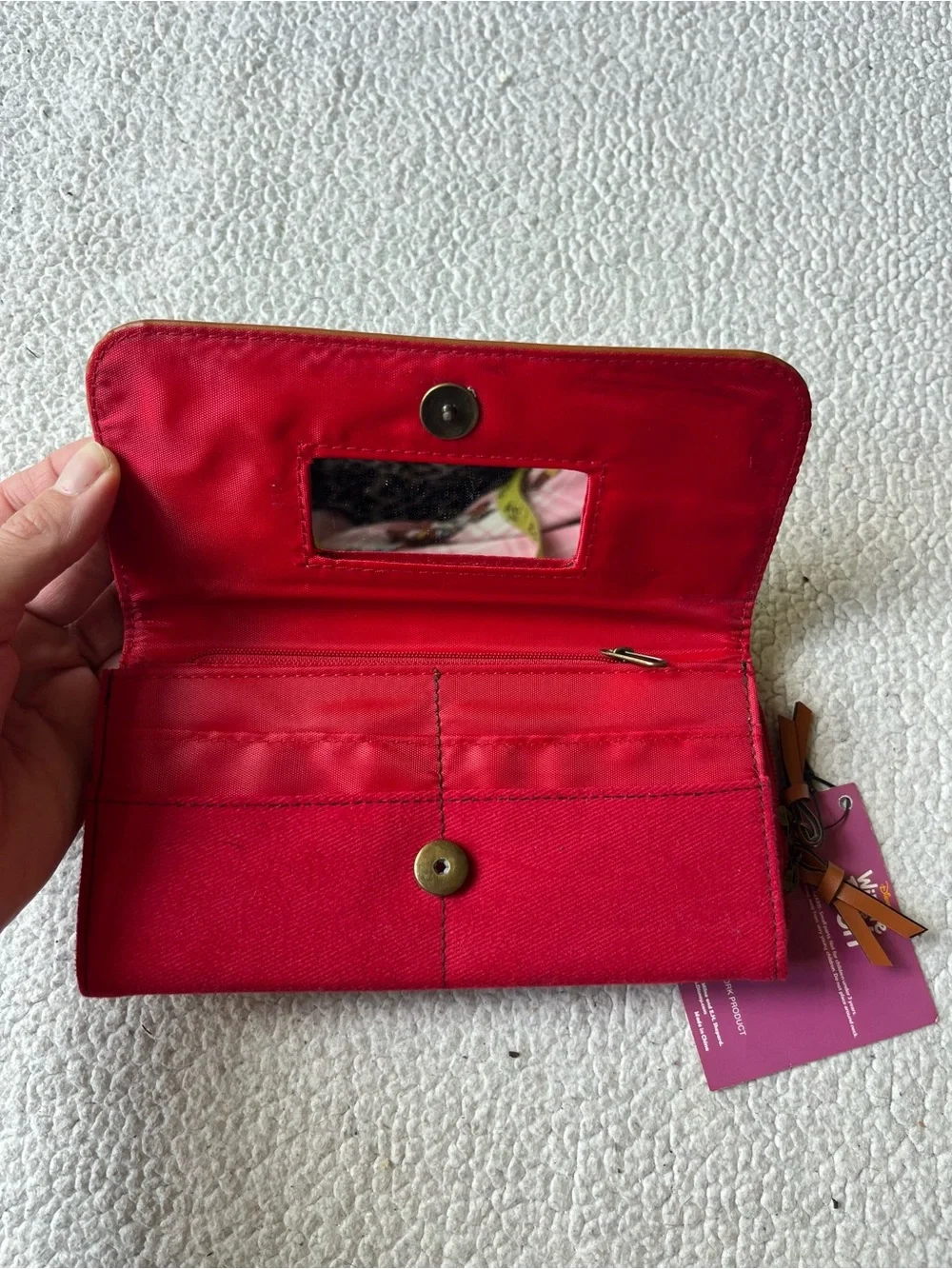 NWT DISNEY WINNIE THE POOH RED & BROWN WALLET
